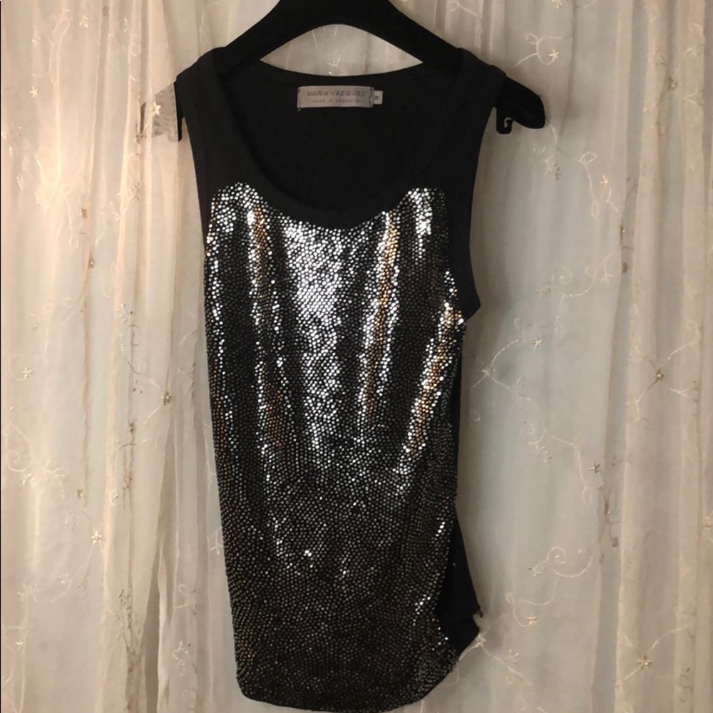 Rock and Roll silver metal Blank Tank